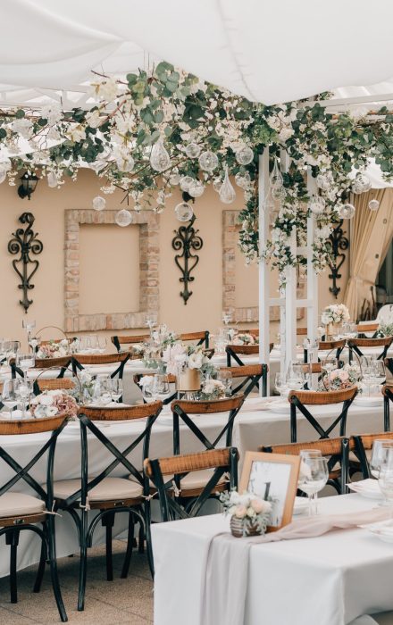 wedding reception table setting